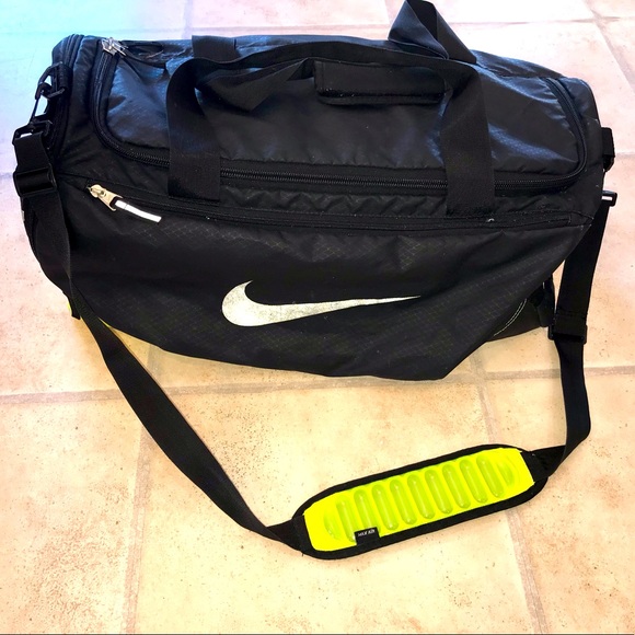 Nike Other Nike Large Duffel Bag Black Wneon Swoop Poshmark